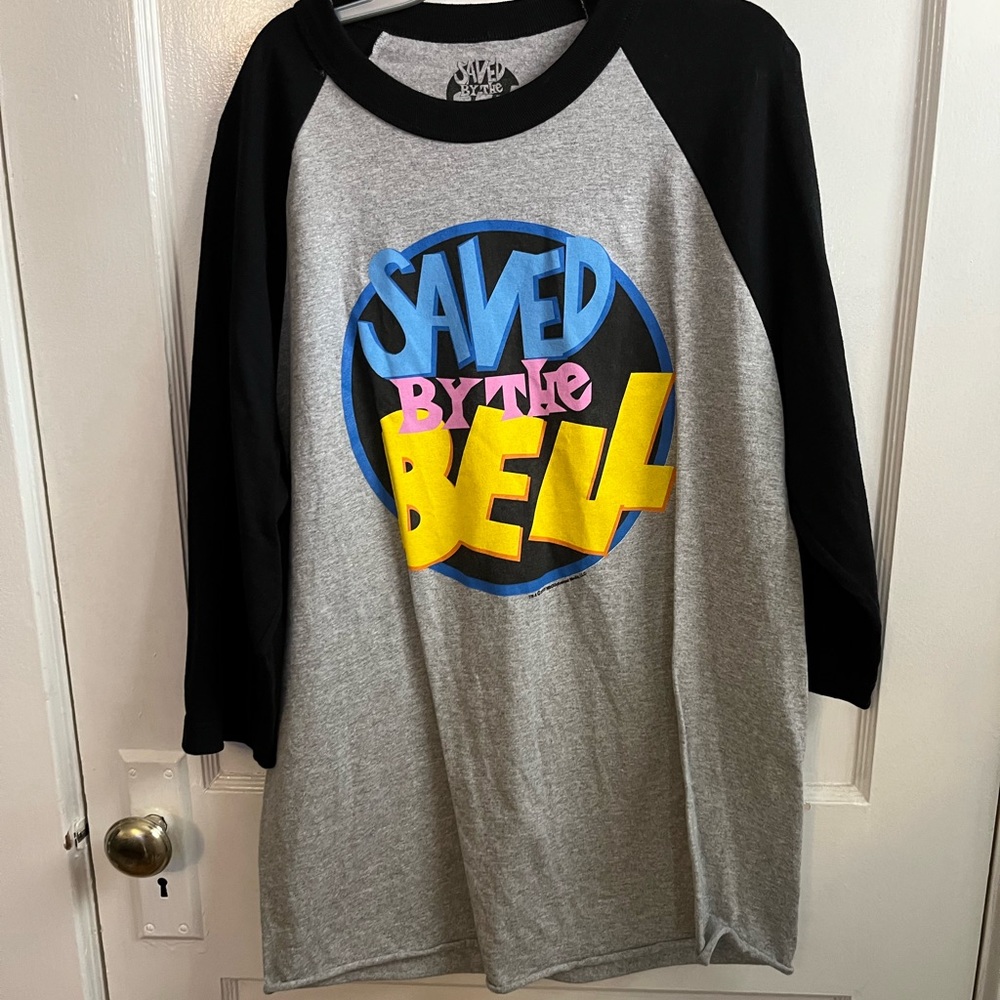 Saved by the bell baseball tee